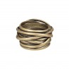 Anel Luiza Rogi Bell Fios Metal Ouro Envelhecido