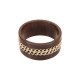 Pulseira Maria Chic Acessórios Madeira Elos Metal Dourado
