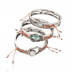 Pulseira Camila Klein Memories Tuber Kit Aros Prata Velho