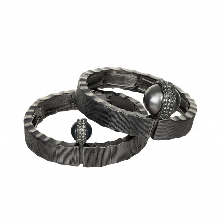 Pulseira Camila Klein Estalactite Kit Pérola Grafite