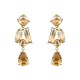 Brinco Dicini Solis Pingentes Cristais Dourado