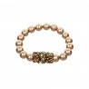 Pulseira Claudia Arbex Bothanic Pérolas Ouro Vintage
