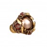 Anel Claudia Arbex Bothanic Pérola Ouro Vintage