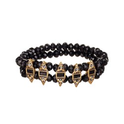 Pulseira Claudia Arbex Cassandre Cristais Facetados Ouro Vintage
