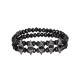 Pulseira Claudia Arbex Cassandre Cristais Facetados Grafite