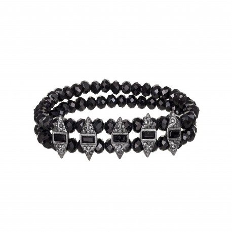 Pulseira Claudia Arbex Cassandre Cristais Facetados Grafite