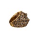 Anel Claudia Arbex Gene Cristais Ouro Vintage