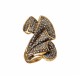 Anel Claudia Arbex La Violette Cristais Ouro Vintage