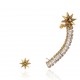 Brinco Claudia Arbex Blue Edition Ear Cuff Zircônia Ouro Vintage