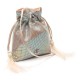 Bolsa Isla Bucket 20´S Malha Holográfica Prata