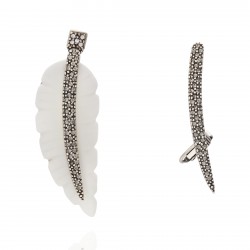 Brinco Camila Klein Bothânica Ear Cuff Prata Velho