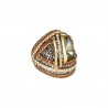 Anel Claudia Arbex Matrix Cristais Ouro Vintage