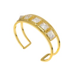 Bracelete Nádia Gimenes Céu Estrelado Zirconia Dourado