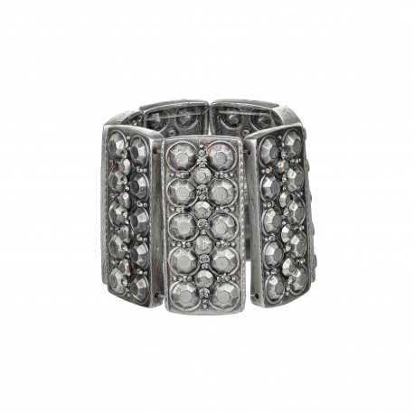 Pulseira Flávia Caldeira Metal Prata Envelhecido