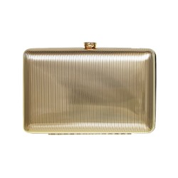 Bolsa Maria Chic Acessórios Clutch Vani Metal Dourada