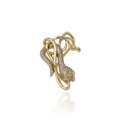 Brinco Claudia Arbex Snake Ear Cuff Ouro Vintage