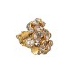 Anel Claudia Arbex Orquidea Cachos Ouro Vintage