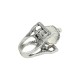 Anel Claudia Arbex Chess Cristal Prata Vintage