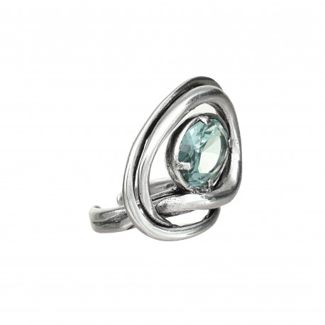 Anel Claudia Arbex Minimal Prata Vintage
