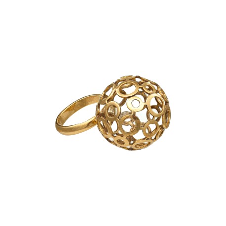 Anel Monica Di Creddo Olimpia Globo Ouro Vintage