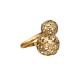 Anel Monica Di Creddo Olimpia Globos Ouro Vintage