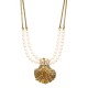Colar Monica Di Creddo Venus Pérolas Concha Ouro Vintage