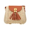Bolsa Maria Chic Acessórios Couro e Palha 