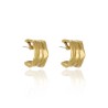 Brinco Claudia Arbex Basic Argola Textura Ouro Vintage