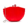 Bolsa Isla Clutch Concha Cetim Orange Red