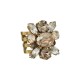 Anel Korpusnu Clouds Aro Cristais Ouro Vintage