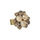 Anel Korpusnu Clouds Aro Cristais Ouro Vintage