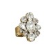 Anel Korpusnu Lumini Aro Cristal Ouro Vintage