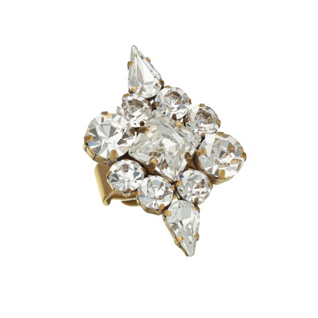 Anel Korpusnu Lumini Aro Cristal Ouro Vintage