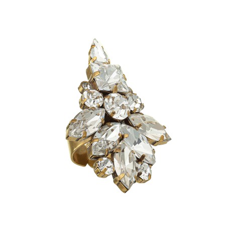 Anel Korpusnu Lumini Aro Cristal Ouro Vintage