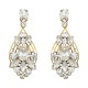 Brinco Korpusnu Lumini Longo Cristais Ouro Vintage