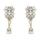 Brinco Korpusnu Lumini Longo Cristais Ouro Vintage
