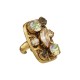 Anel Korpusnu Solis Aro Cristais Ouro Vintage