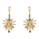 Brinco Korpusnu Solis Longo Cristais Ouro Vintage