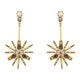 Brinco Korpusnu Solis Longo Cristais Ouro Vintage