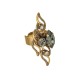 Anel Korpusnu Capri Aro Cristais Ouro Vintage