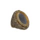 Anel T.Arrigoni Bardot Esmaltado Cristais Ouro Vintage