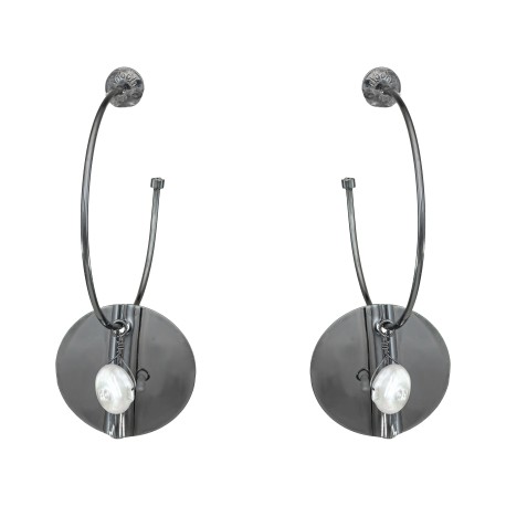 Brinco T.Arrigoni Ariel Argola Pingente Metal Grafite
