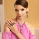 Anel T.Arrigoni Bardot Esmaltado Cristais Ouro Vintage
