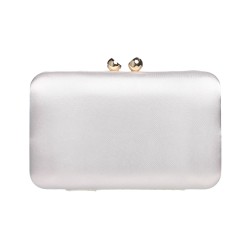 Bolsa Maria Chic Acessórios Clutch Lina Cetim Prata