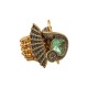 Anel Claudia Arbex Indiana Cristais Ouro Vintage