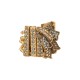 Anel Claudia Arbex Indiana Cristais Ouro Vintage