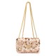 Bolsa Isla Clutch Kelly Paetês Rose Dourada