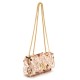Bolsa Isla Clutch Kelly Paetês Rose Dourada