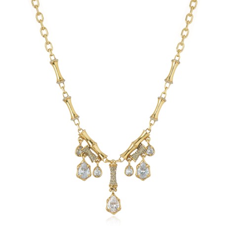 Colar Claudia Arbex Bambu Conceito Ouro Vintage