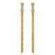 Brinco Claudia Arbex Bambu Longo Franjas Ouro Vintage